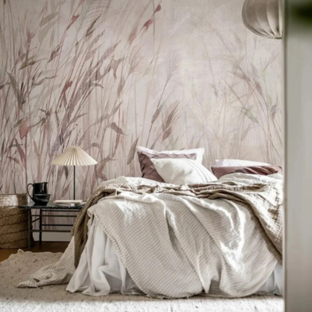 MALUMI Tapeta do pokoju dziecięcego - DAPHNE - bubblegum - dziewczęca tapeta z bajkowymi kwiatami - My Sweet Room