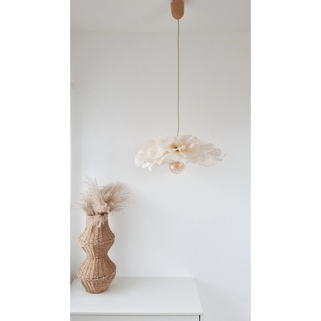 Lampa sufitowa kremowy kwiat PEONIA