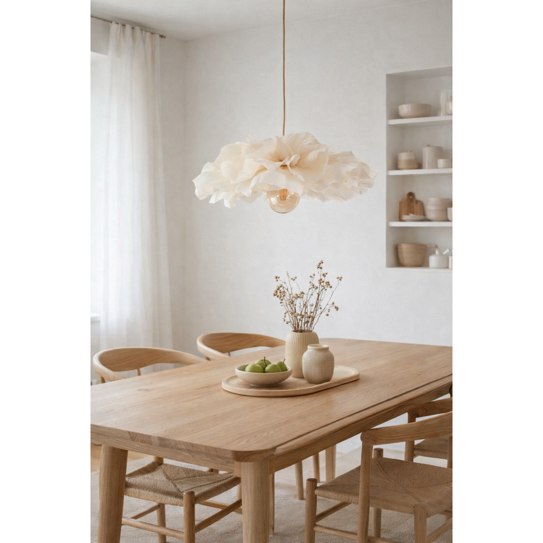 Lampa sufitowa kremowy kwiat PEONIA