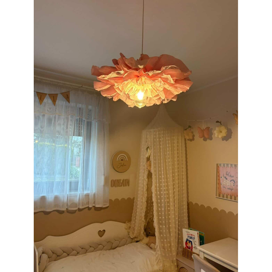 Lampa sufitowa kwiat – brudny róż