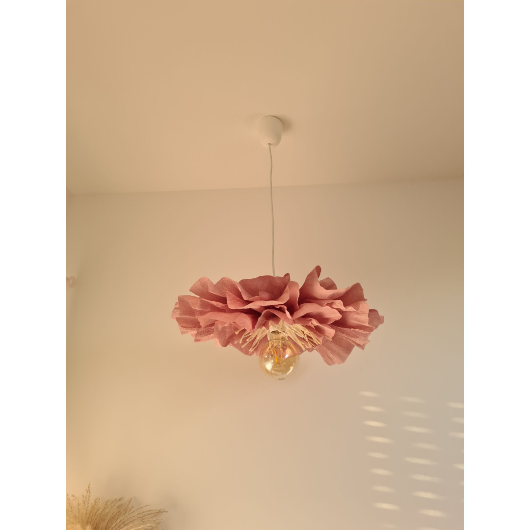 Lampa sufitowa kwiat – brudny róż