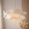 Lampa wisząca kremowy kwiat PEONIA średnica 70cm