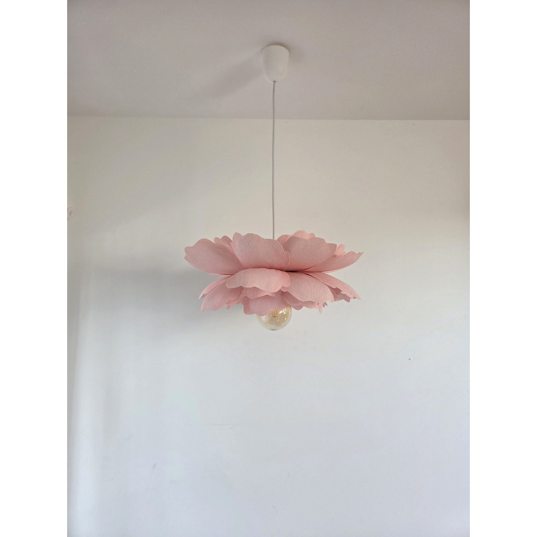Lampa wisząca kwiat Peonia Jasno-różowa