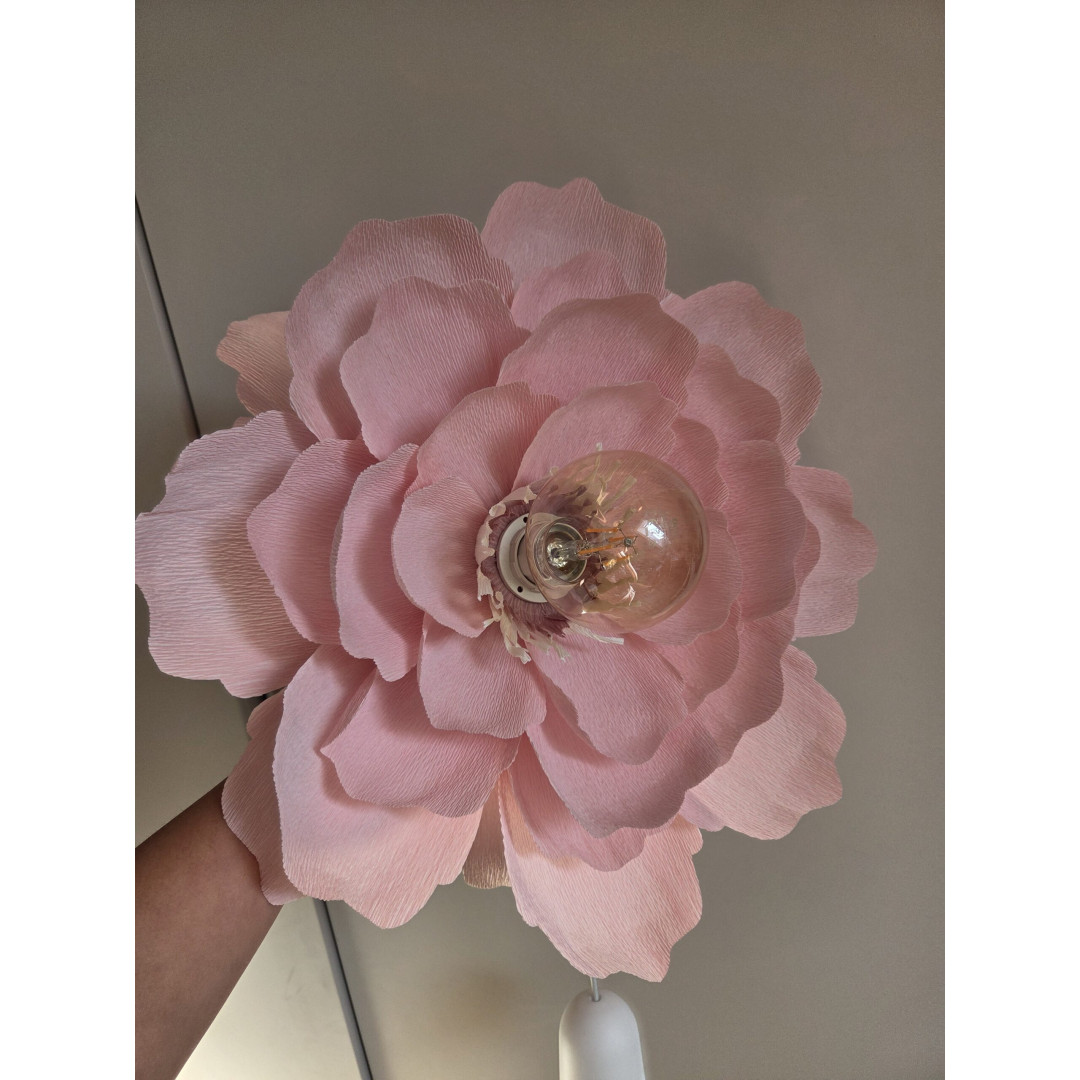 Lampa wisząca kwiat Peonia Jasno-różowa