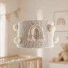 Lampa Boho z Tęczą i Pomponami | Styl Makrama