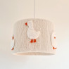 Lampa sufitowa dla dzieci z gęsiami – bawełniany klosz handmade
