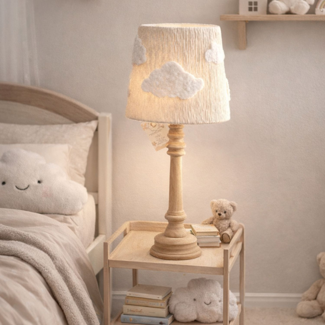 Lampa Stołowa Delikatna Chmurka | Przytulny Pokój Dziecka