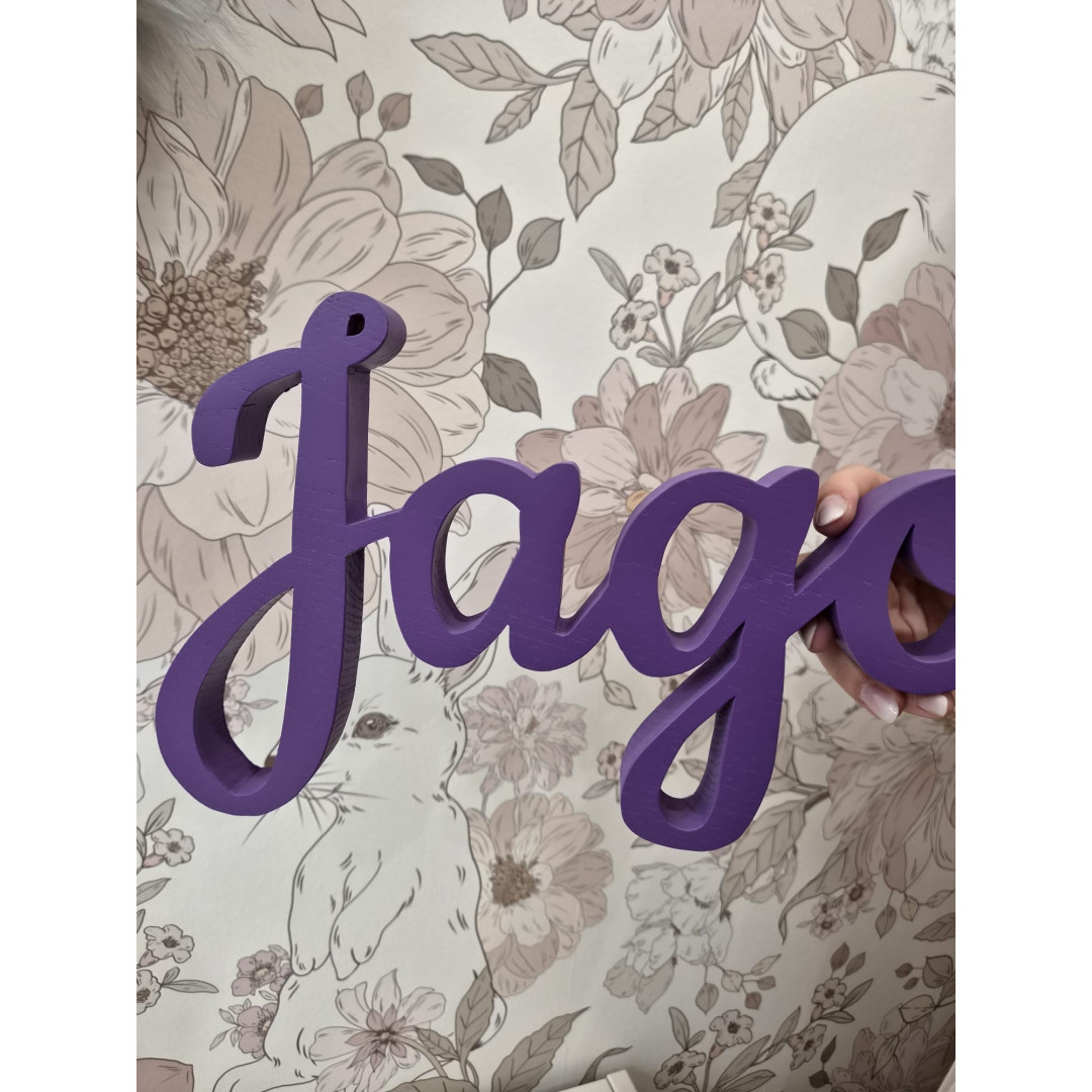 OUTLET Napis z drewna Jagoda