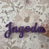 OUTLET Napis z drewna Jagoda