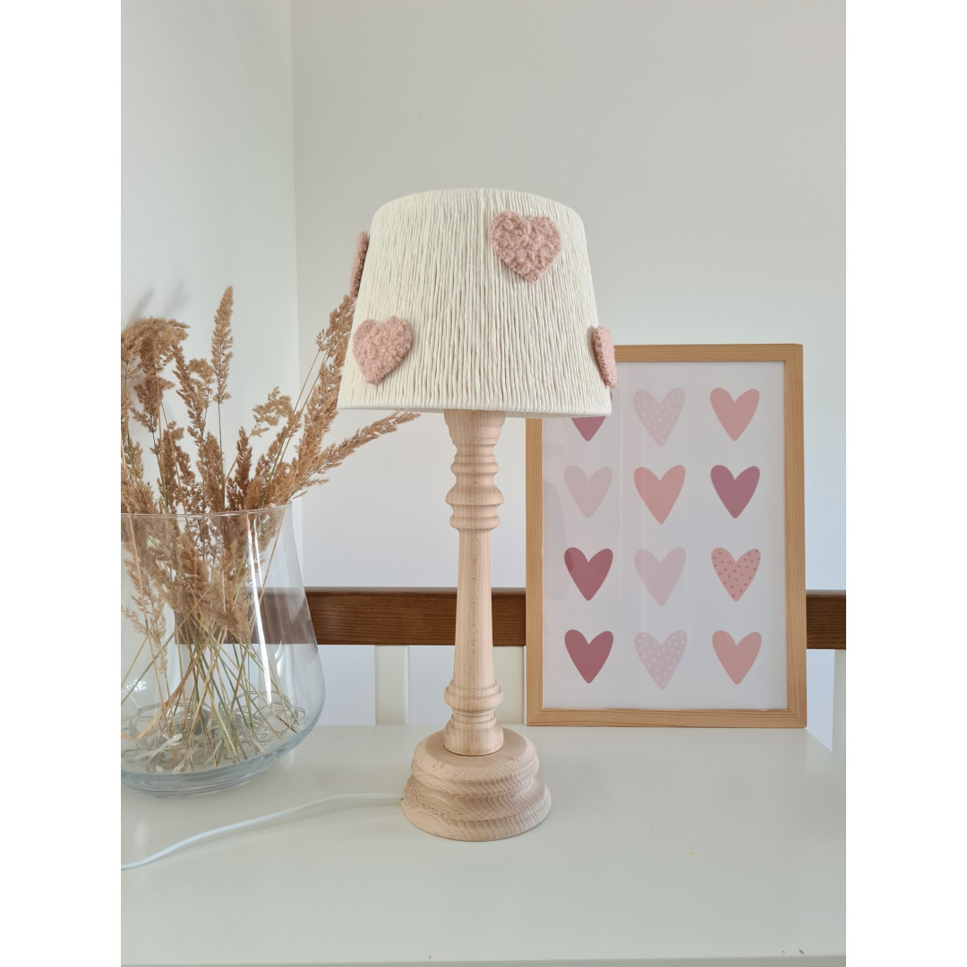 Lampka Nocna Boho dla Dziecka | Różowe Serduszko