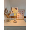 Lampka Nocna Boho dla Dziecka | Różowe Serduszko