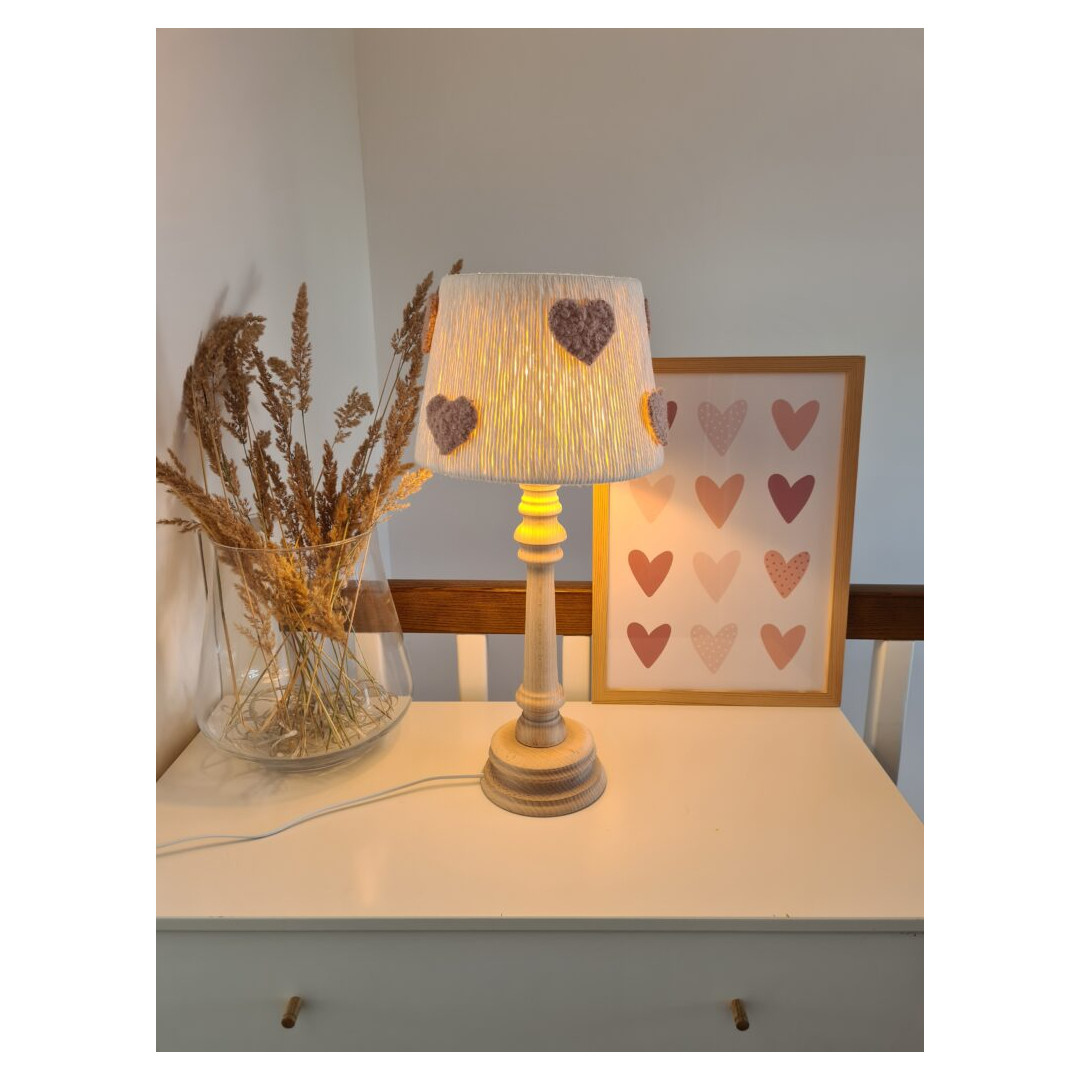 Lampka Nocna Boho dla Dziecka | Różowe Serduszko
