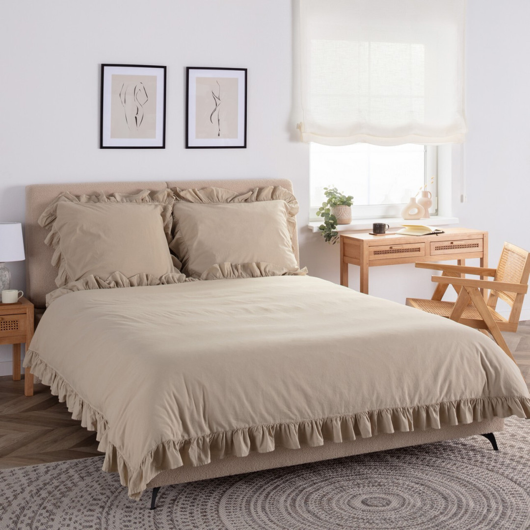 Pościel bawełniana  oxford tan