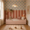 BookNook Łóżko Vintage Rose 160x80 z falbanką i szufladą