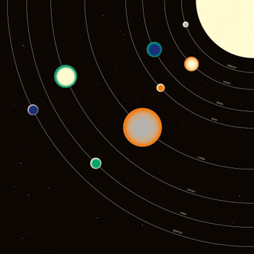 Nakładka metalowa na front Kosmos Układ planet Young Users Next