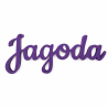 OUTLET Napis z drewna Jagoda