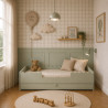 BookNook Łóżko Sage 160x80 z falbanką i szufladą