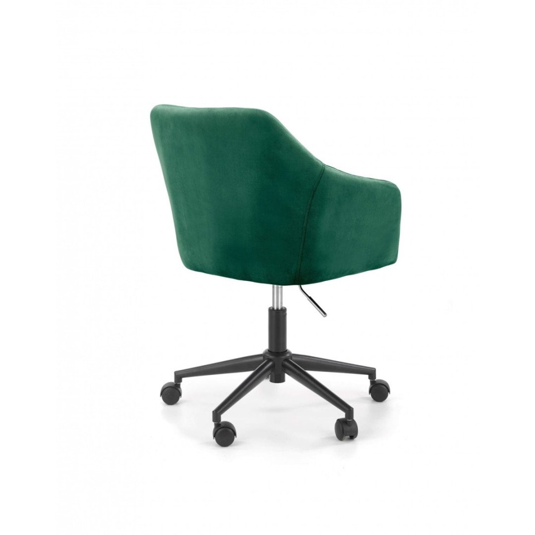 OUTLET- FRESCO fotel obrotowy ciemny zielony velvet