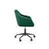 OUTLET- FRESCO fotel obrotowy ciemny zielony velvet