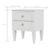 Bellamy Royal timeless white szafka nocna - MySweetRoom