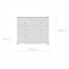 Bellamy Royal latte komoda 3-szufladowa - MySweetRoom