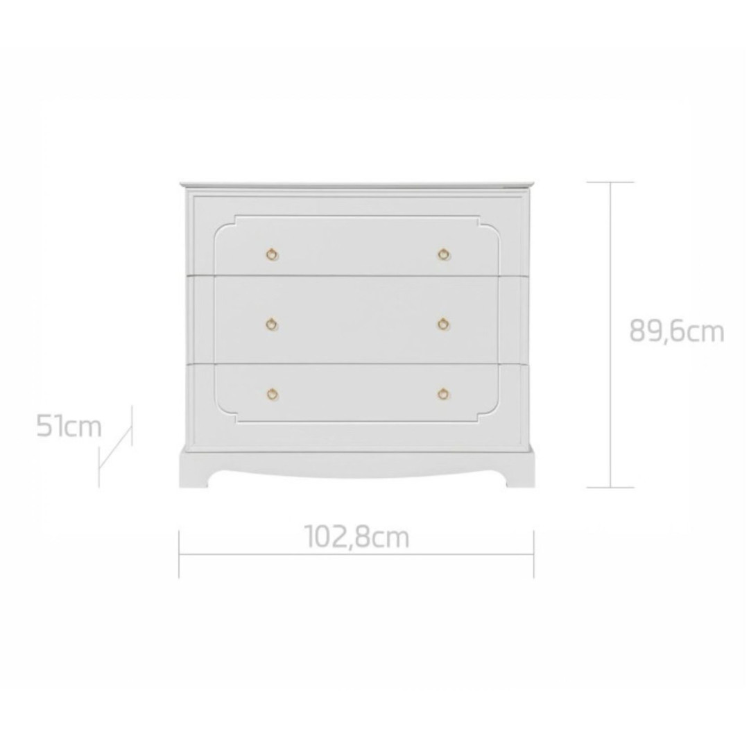Bellamy Royal latte komoda 3-szufladowa - MySweetRoom