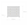 Bellamy Royal timeless white komoda 3-szufladowa - MySweetRoom