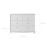 Bellamy Royal timeless white komoda 4-szufladowa - MySweetRoom