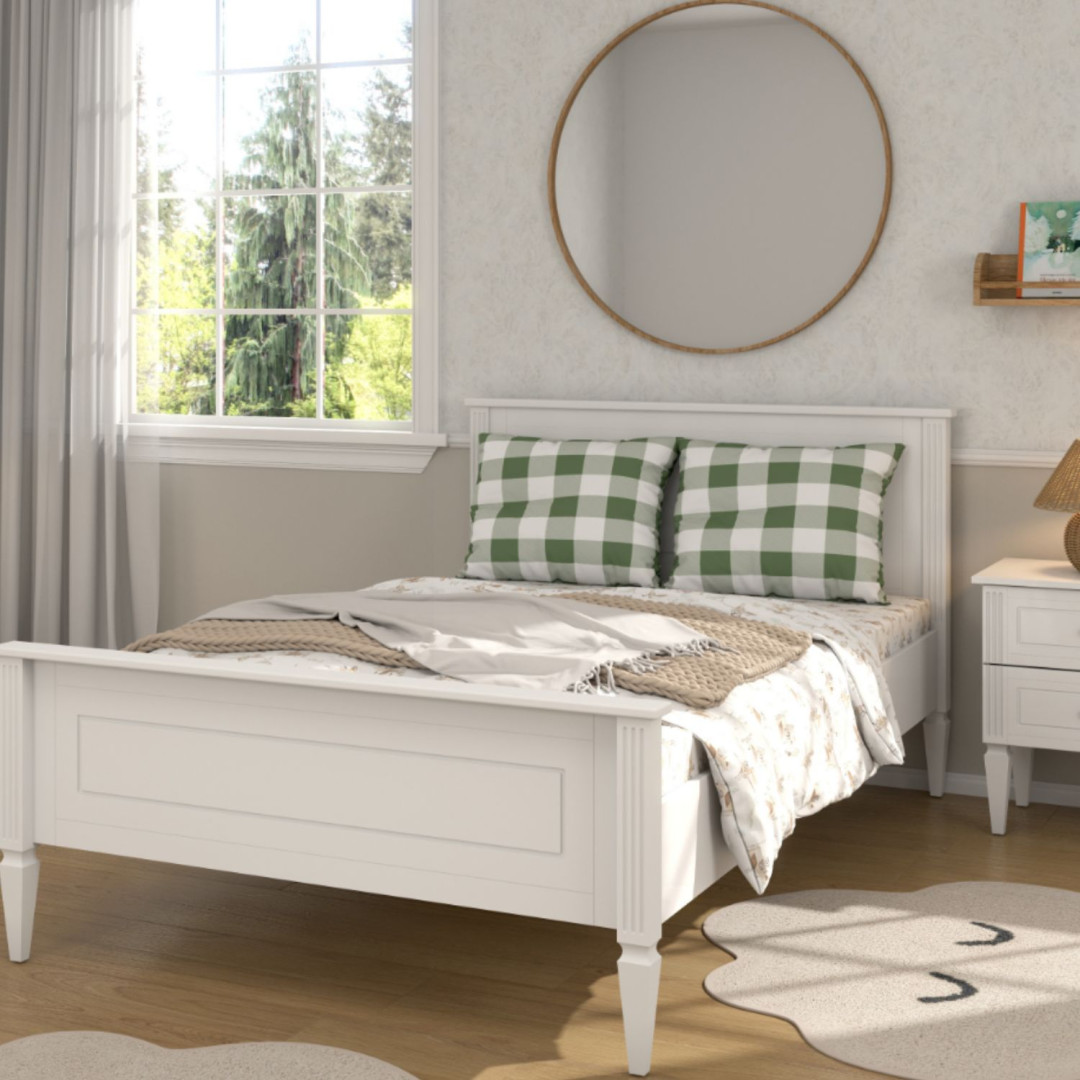 Bellamy Ines elegant white łóżko 120x200  - - MySweetRoom