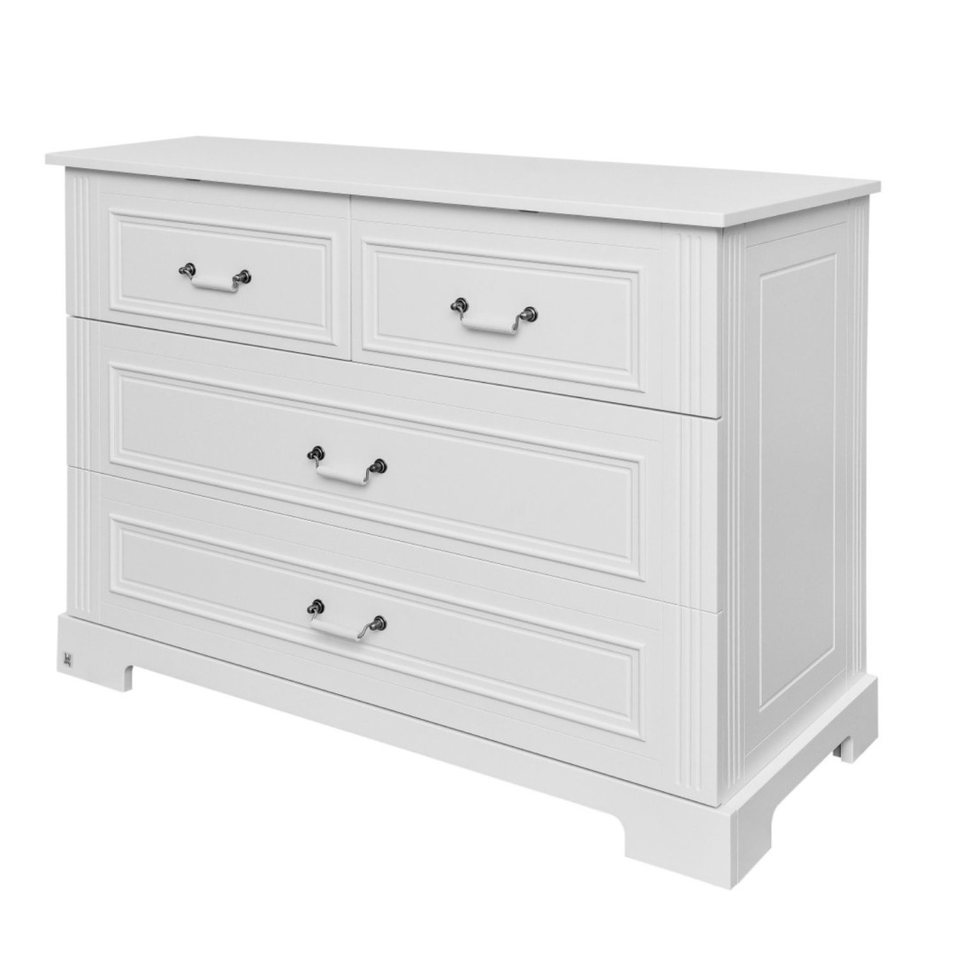 Bellamy Ines White Komoda 4-Szuflady