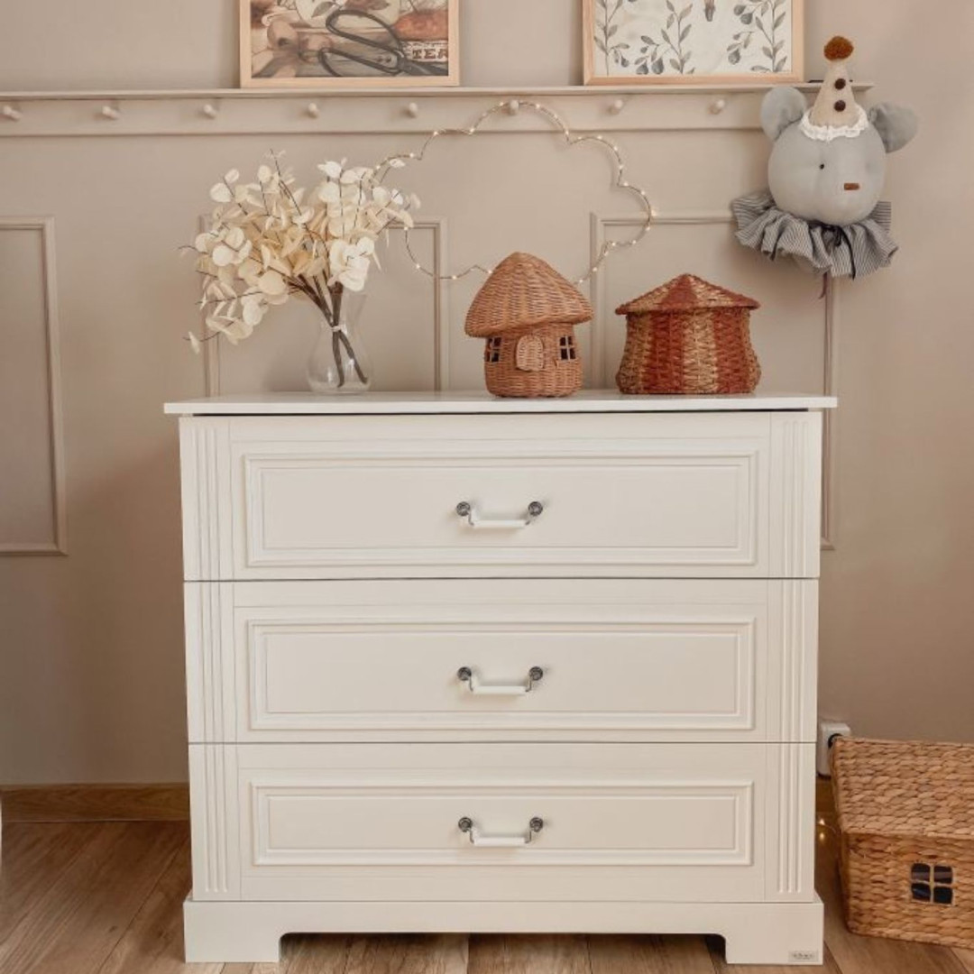 Bellamy Ines White Komoda 3-Szuflady