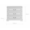 Bellamy Ines White Komoda 3-Szuflady