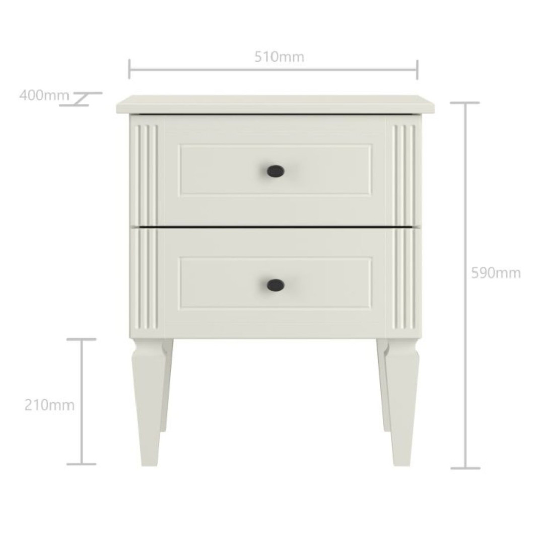 Bellamy Ines elegant white szafka nocna  - - MySweetRoom