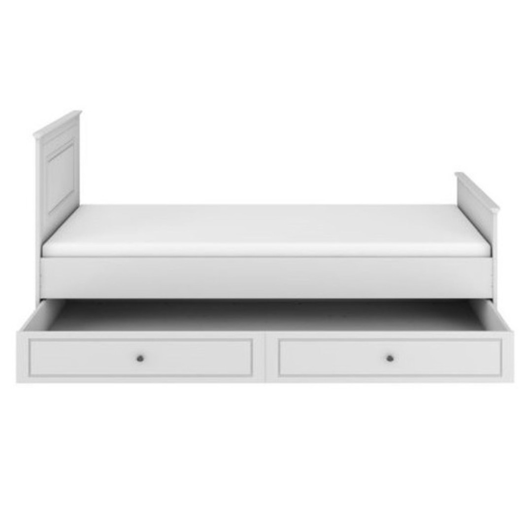 Bellamy Ines White Łóżko 90X200 Z Szufladą