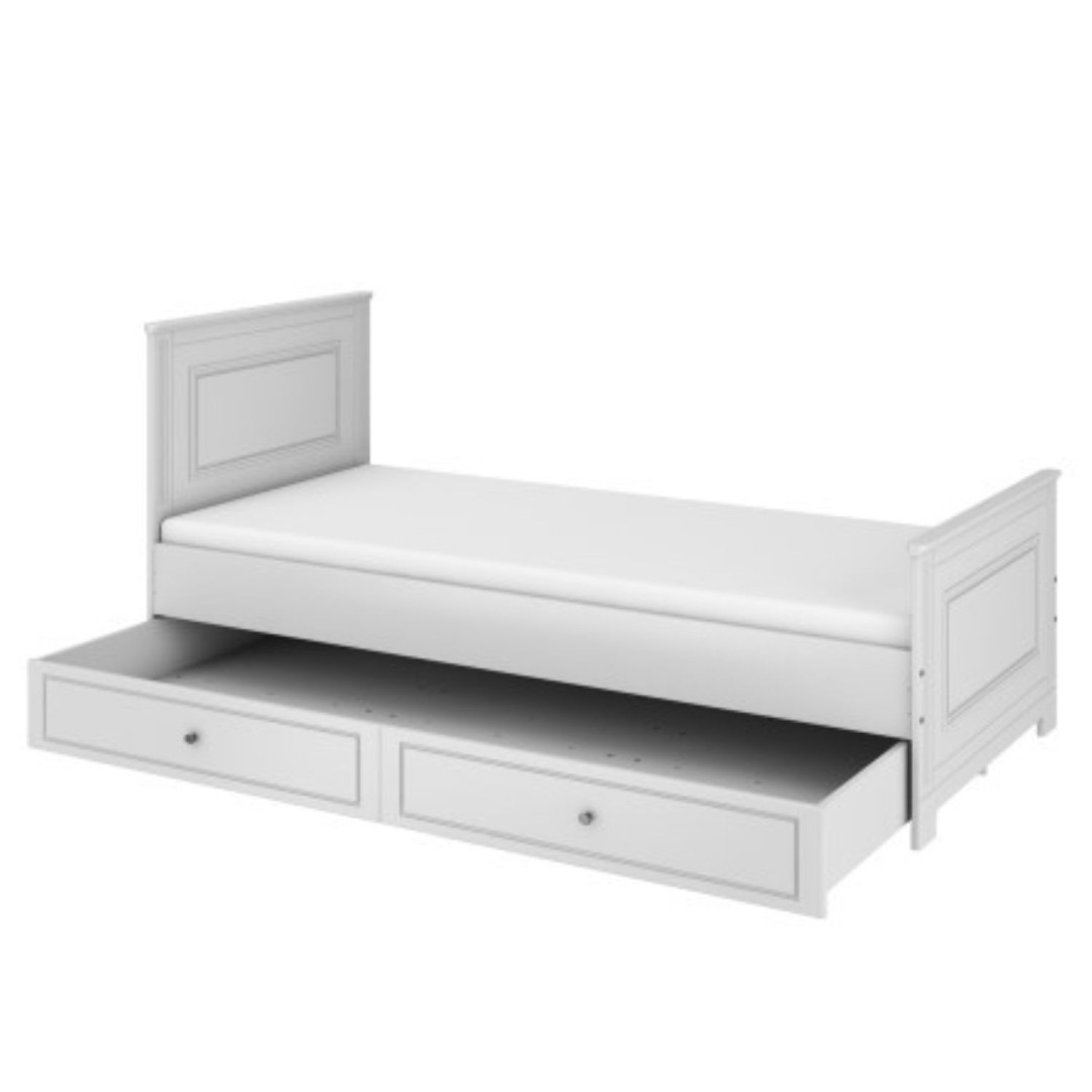 Bellamy Ines White Łóżko 90X200 Z Szufladą