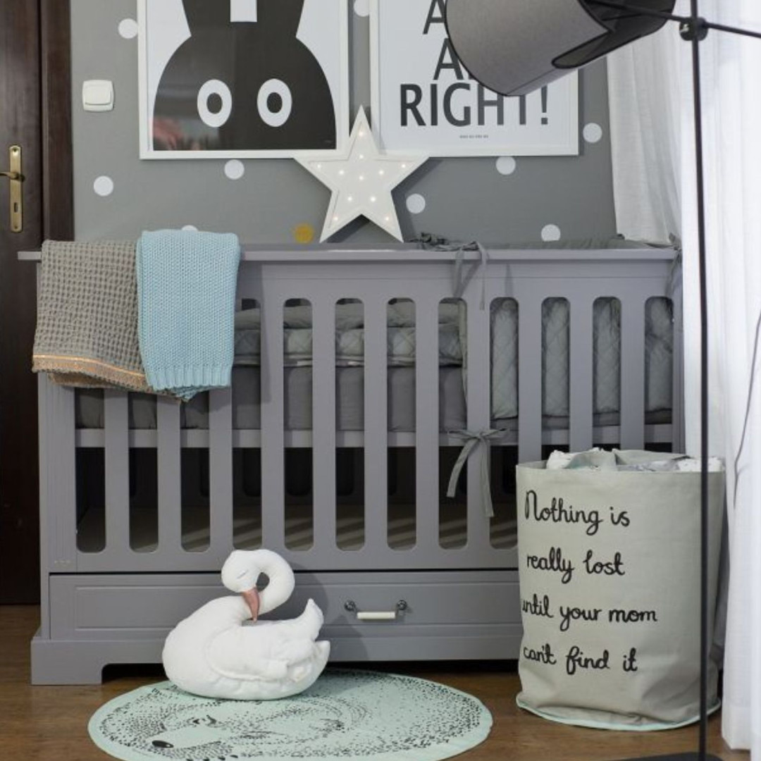 Bellamy Ines Grey Łóżeczko 70X140 Z Szufladą