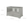 Bellamy Ines Grey Łóżeczko 70X140 Z Szufladą