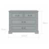 Bellamy Ines Grey Komoda 4-Szuflady