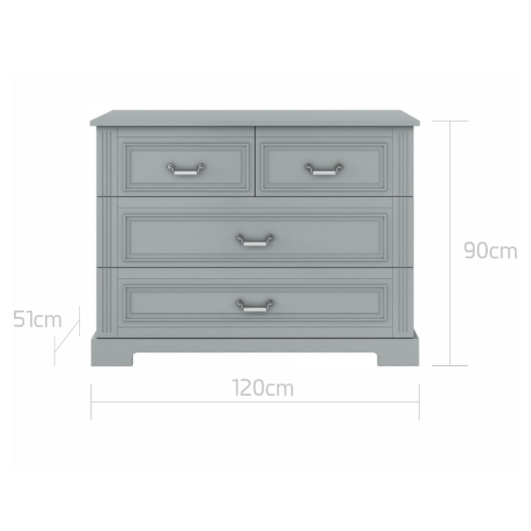Bellamy Ines Grey Komoda 4-Szuflady