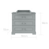 Bellamy Ines Grey Komoda 3-Szuflady