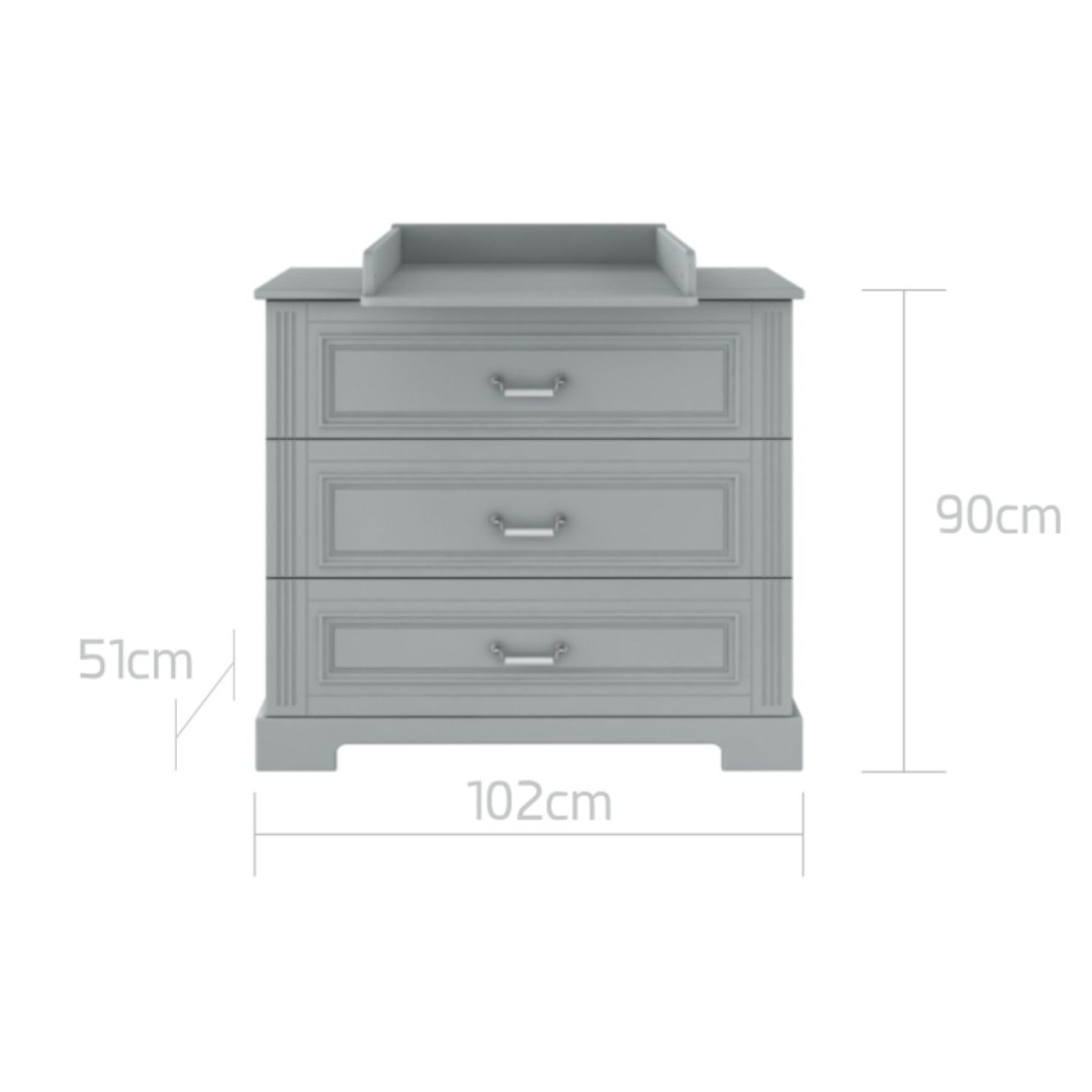 Bellamy Ines Grey Komoda 3-Szuflady