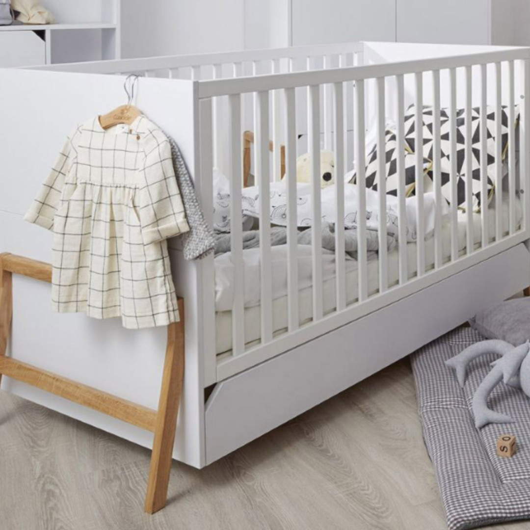 Bellamy Lotta Biała Łóżeczko 140X70 Z Szufladą