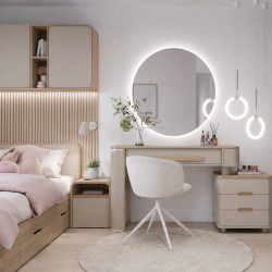 Lustro LED okrągłe do toaletki 60 cm