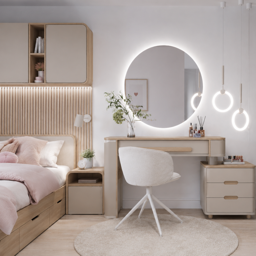 Lustro LED okrągłe do toaletki 60 cm