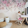 Tapeta do pokoju dziecka BLOOM UP - pastel - tapeta wiszący ogród wielkich kwiatów do pokoju dziecięcego - - MySweetRoom