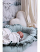 Gniazdko niemowlęce Simply Glamour (seledynowy) - Cotton&Sweets