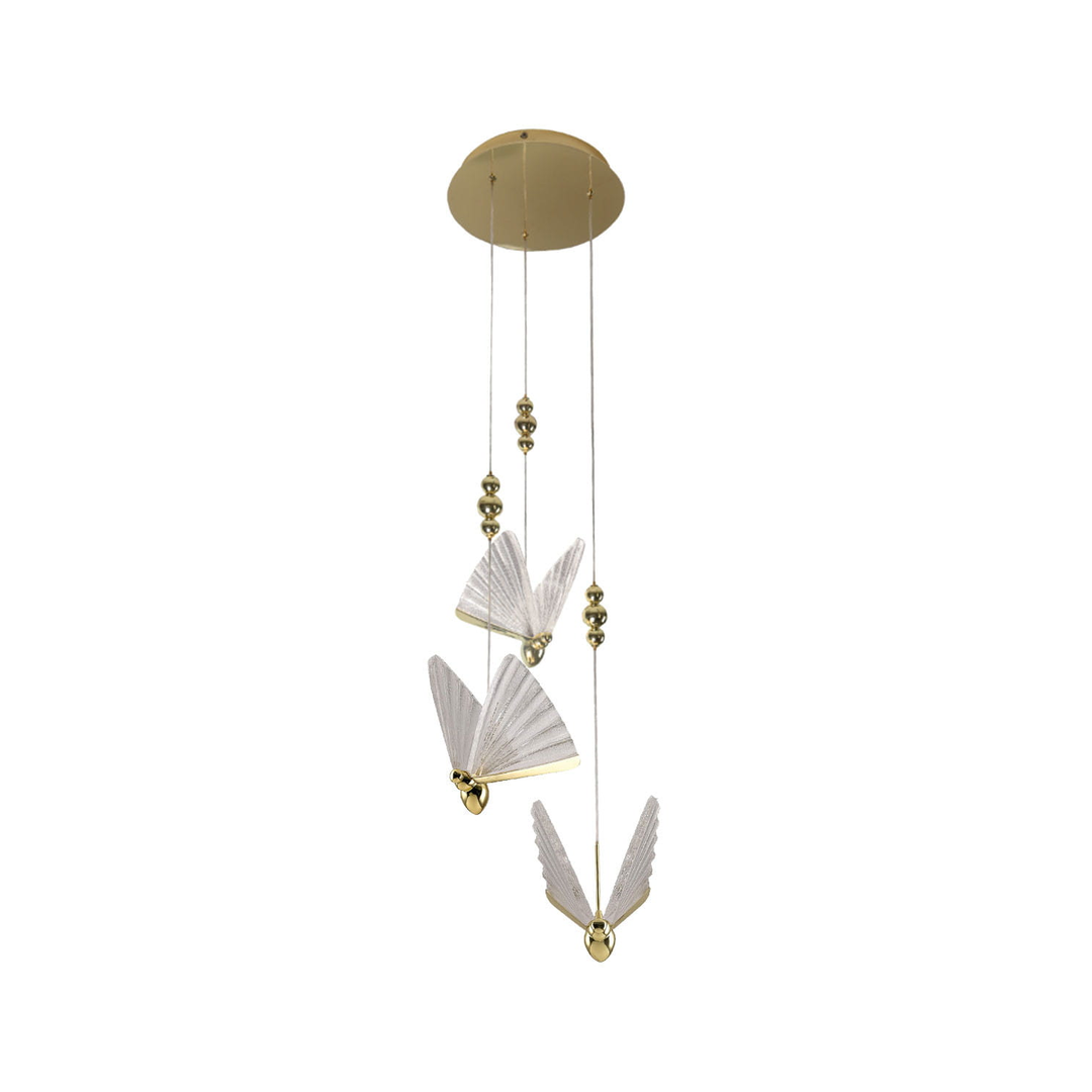 Elegancka lampa wisząca z motywem motyli