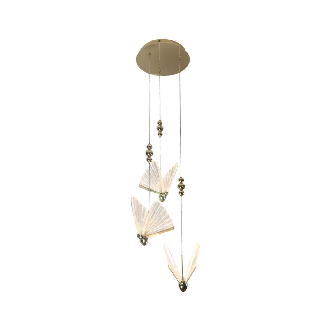Elegancka lampa wisząca z motywem motyli