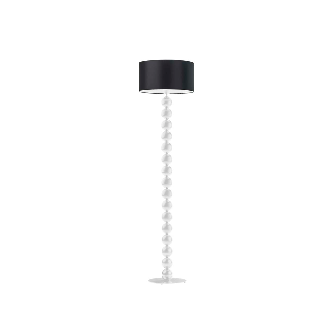 Lampa stojąca podłogowa - noga z białymi kulami 158cm