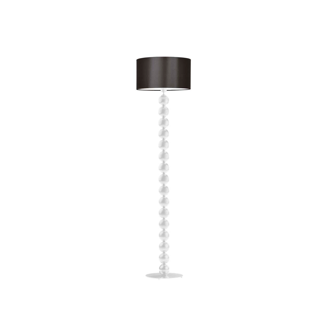 Lampa stojąca podłogowa - noga z białymi kulami 158cm